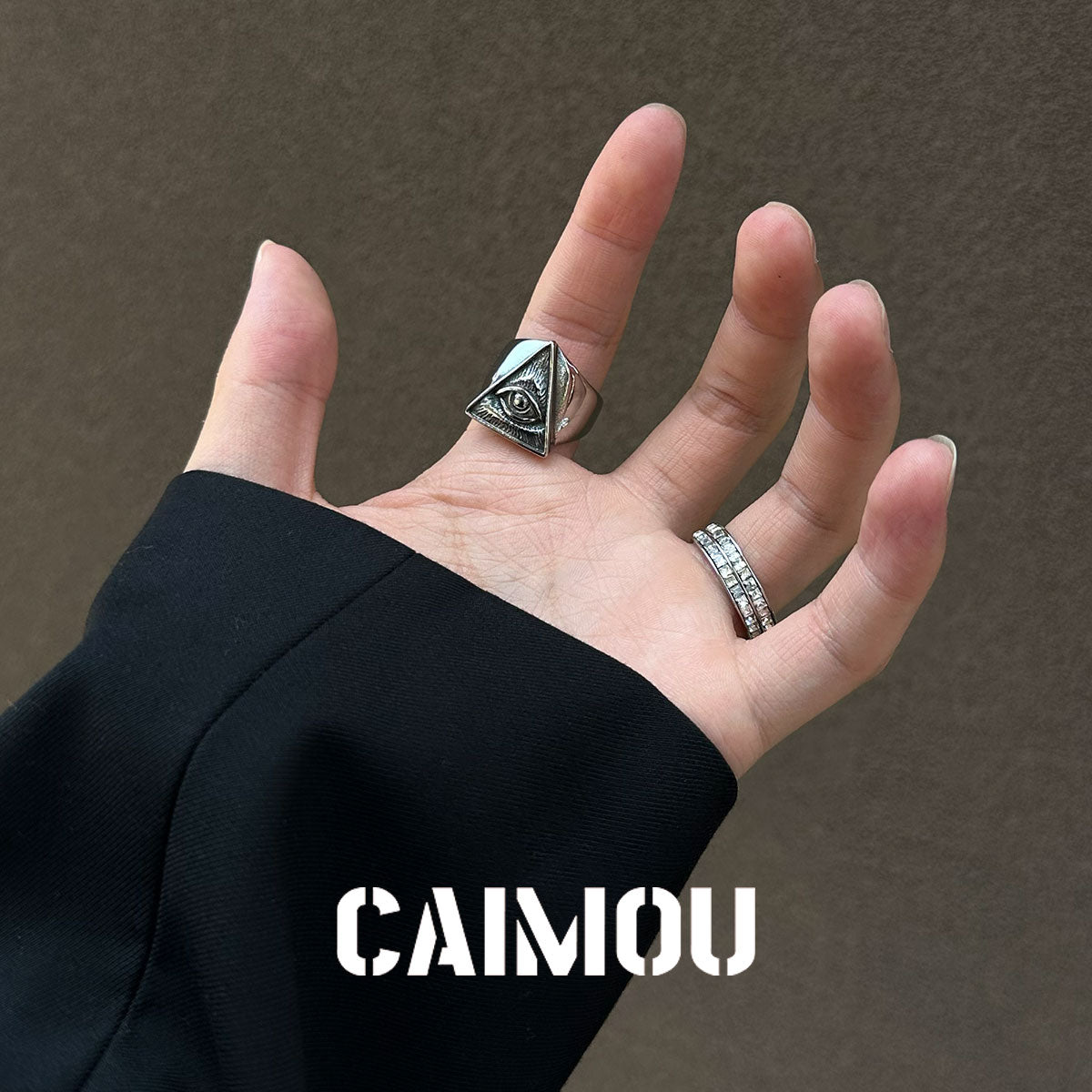 All-Seeing Eye Titanium Steel Ring