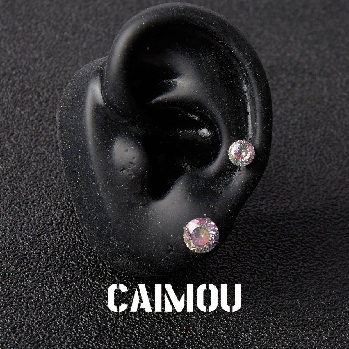 Bird's Nest Cut Zircon Stud Earrings