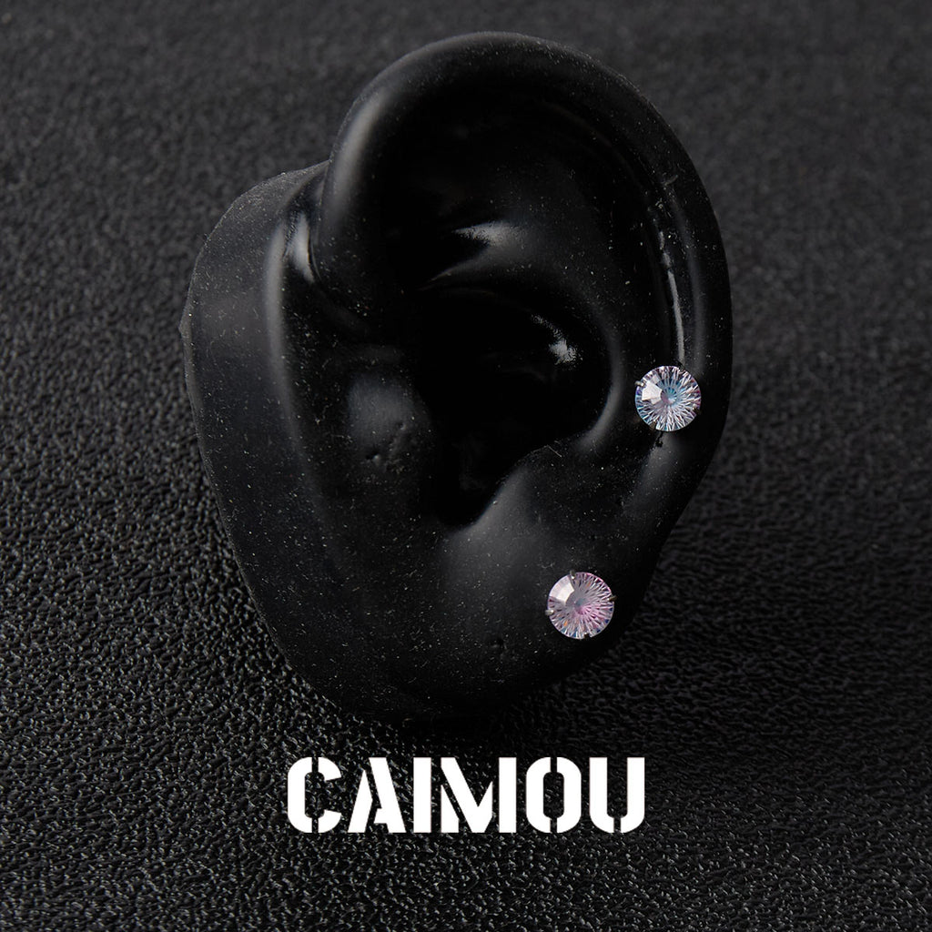 Ferris Wheel Cut Zircon Stud Earrings