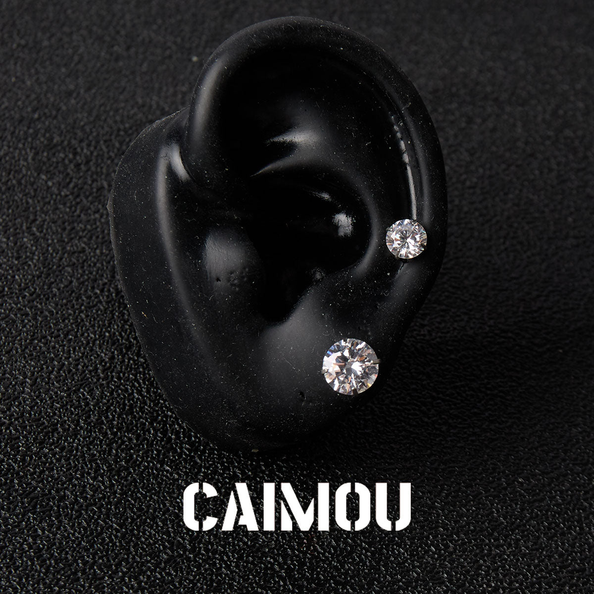 8 Hearts & 8 Arrows Round Zircon Stud Earrings