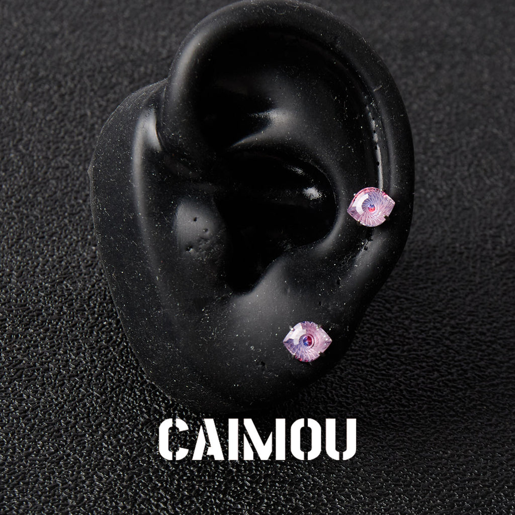 Evil Eye Zircon Stud Earrings
