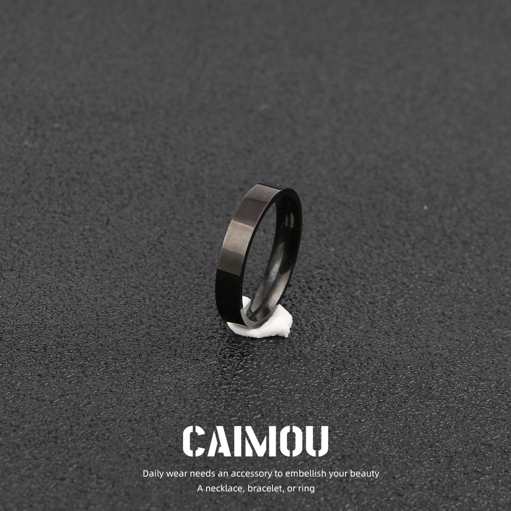 Black Titanium Steel Signet Rings (Multi Styles)