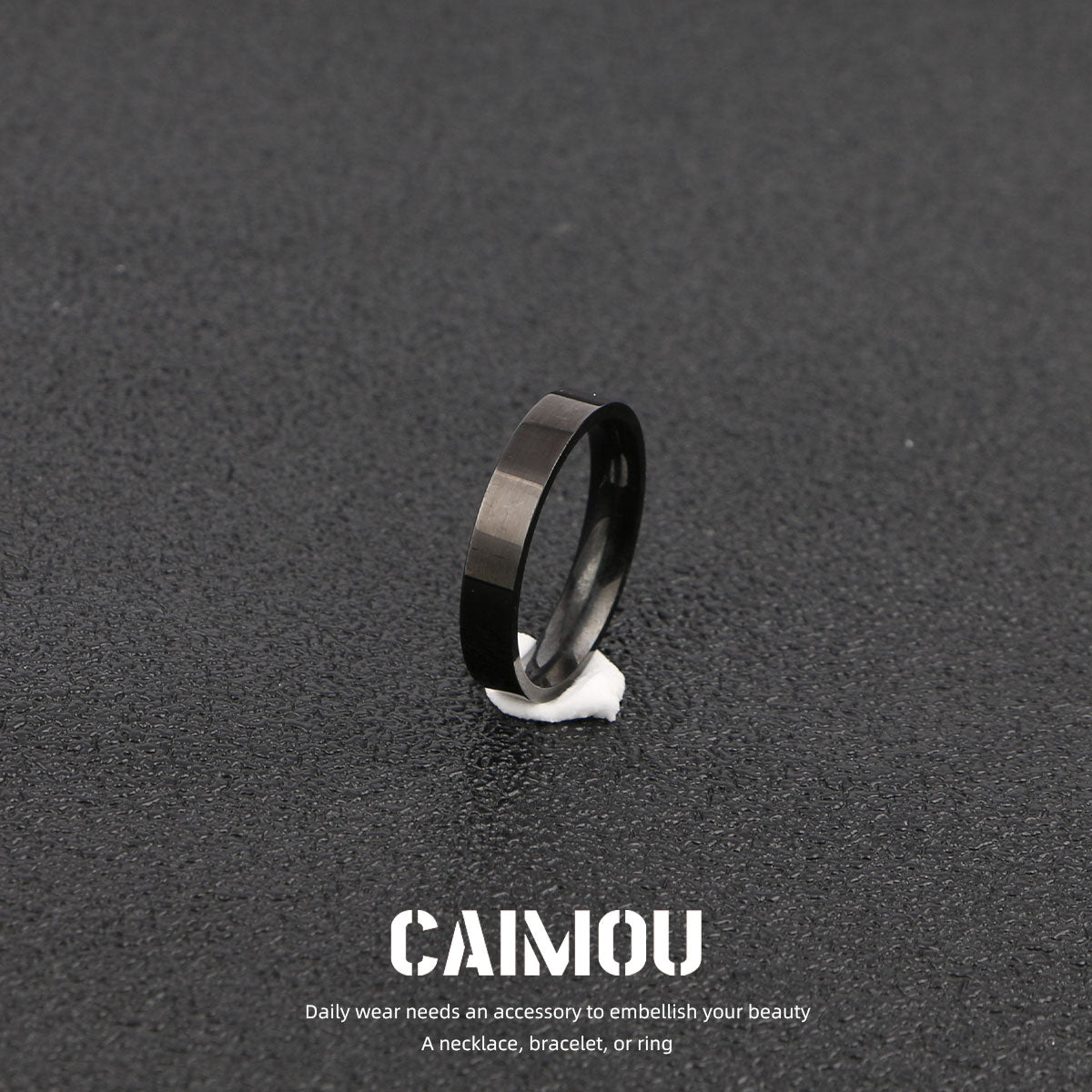 Black Titanium Steel Signet Rings (Multi Styles)
