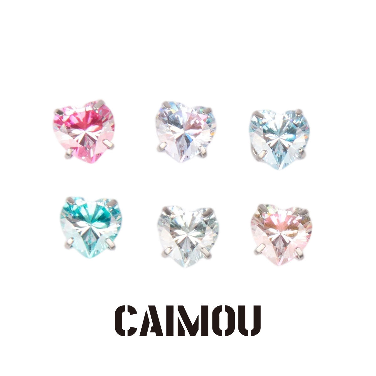 Heart Cubic Zirconia Stud Earrings