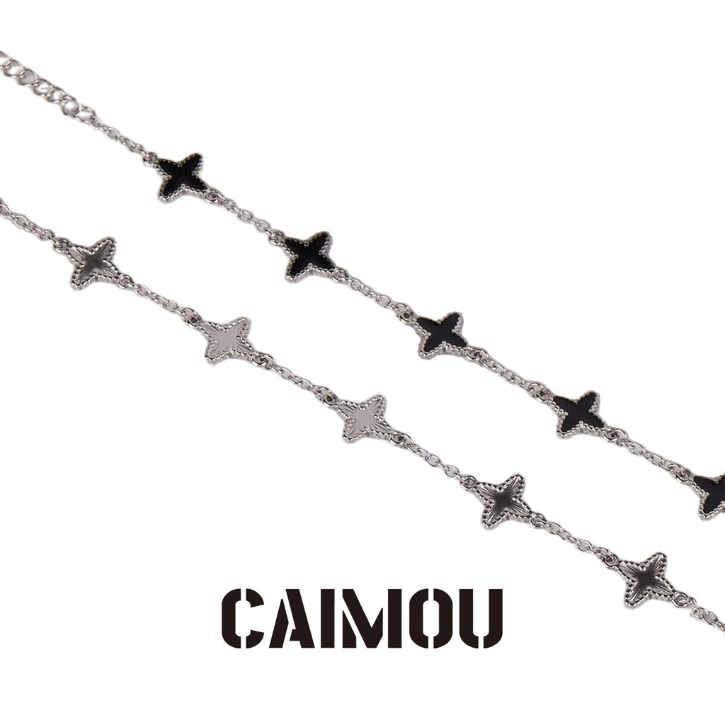 Four-Leaf Clover Thin Chain Bracelet