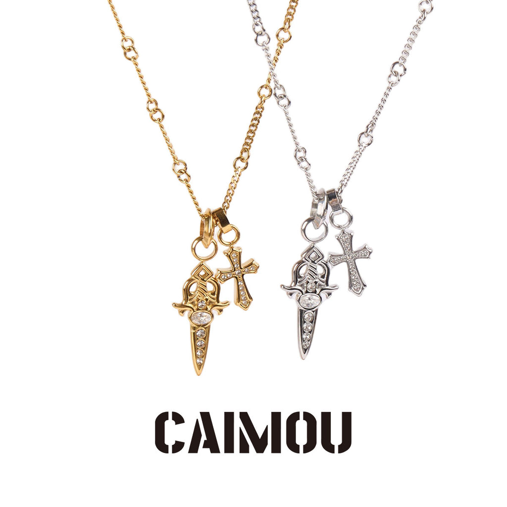 Sword & Cross Pendant Necklace