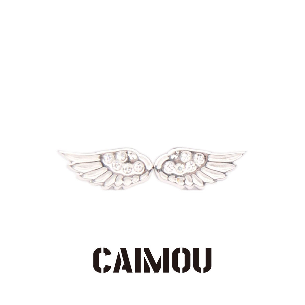 Wing Cubic Zirconia Stud Earrings