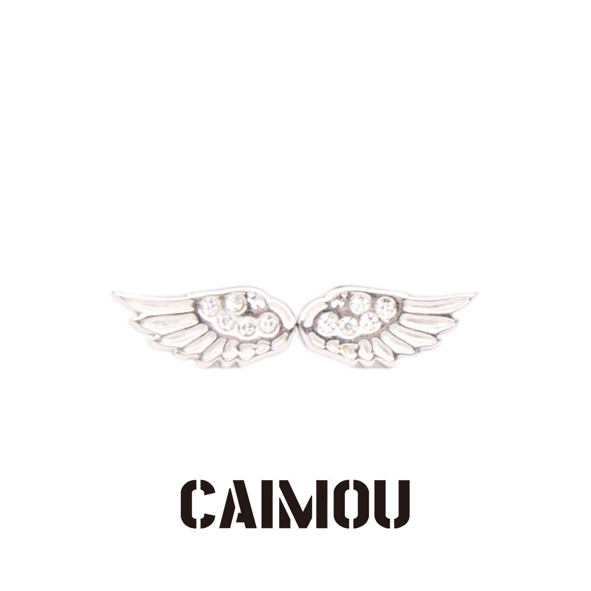 Wing Cubic Zirconia Stud Earrings