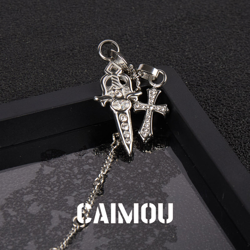 Sword & Cross Pendant Necklace