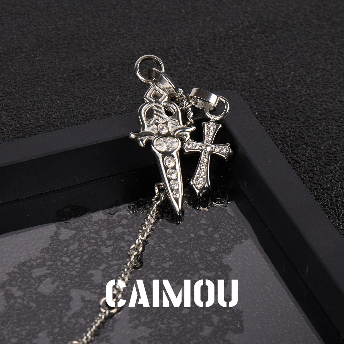 Sword & Cross Pendant Necklace