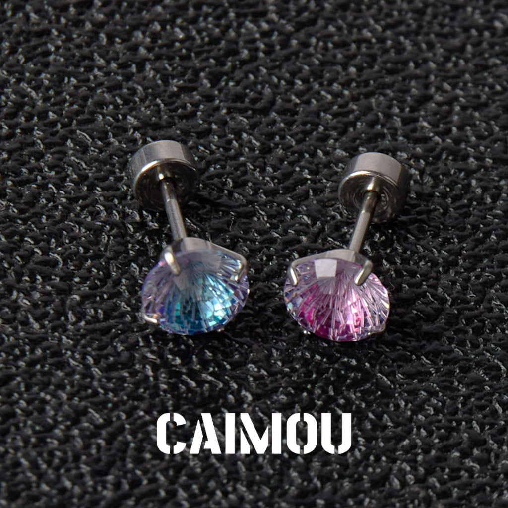 Ferris Wheel Cut Zircon Stud Earrings