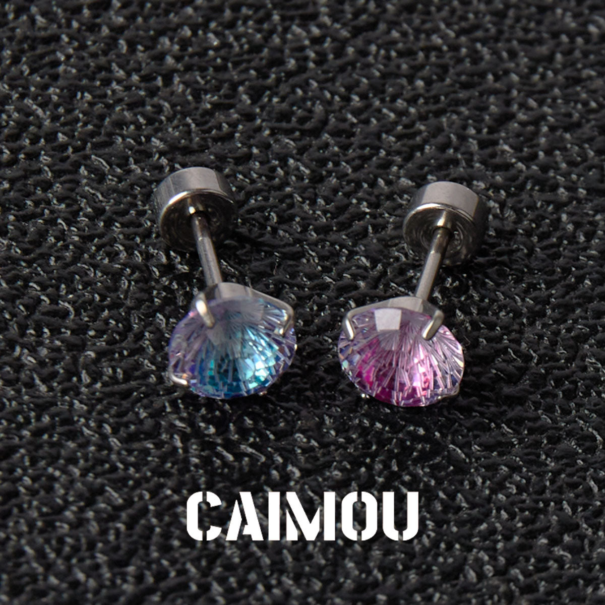Ferris Wheel Cut Zircon Stud Earrings