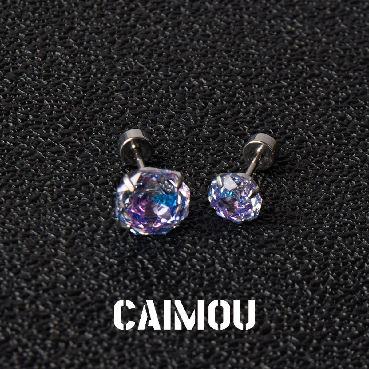 Rose Cut Zircon Stud Earrings