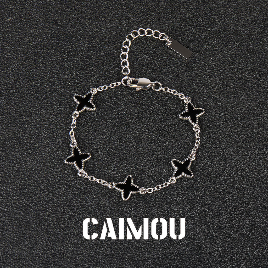 Four-Leaf Clover Thin Chain Bracelet