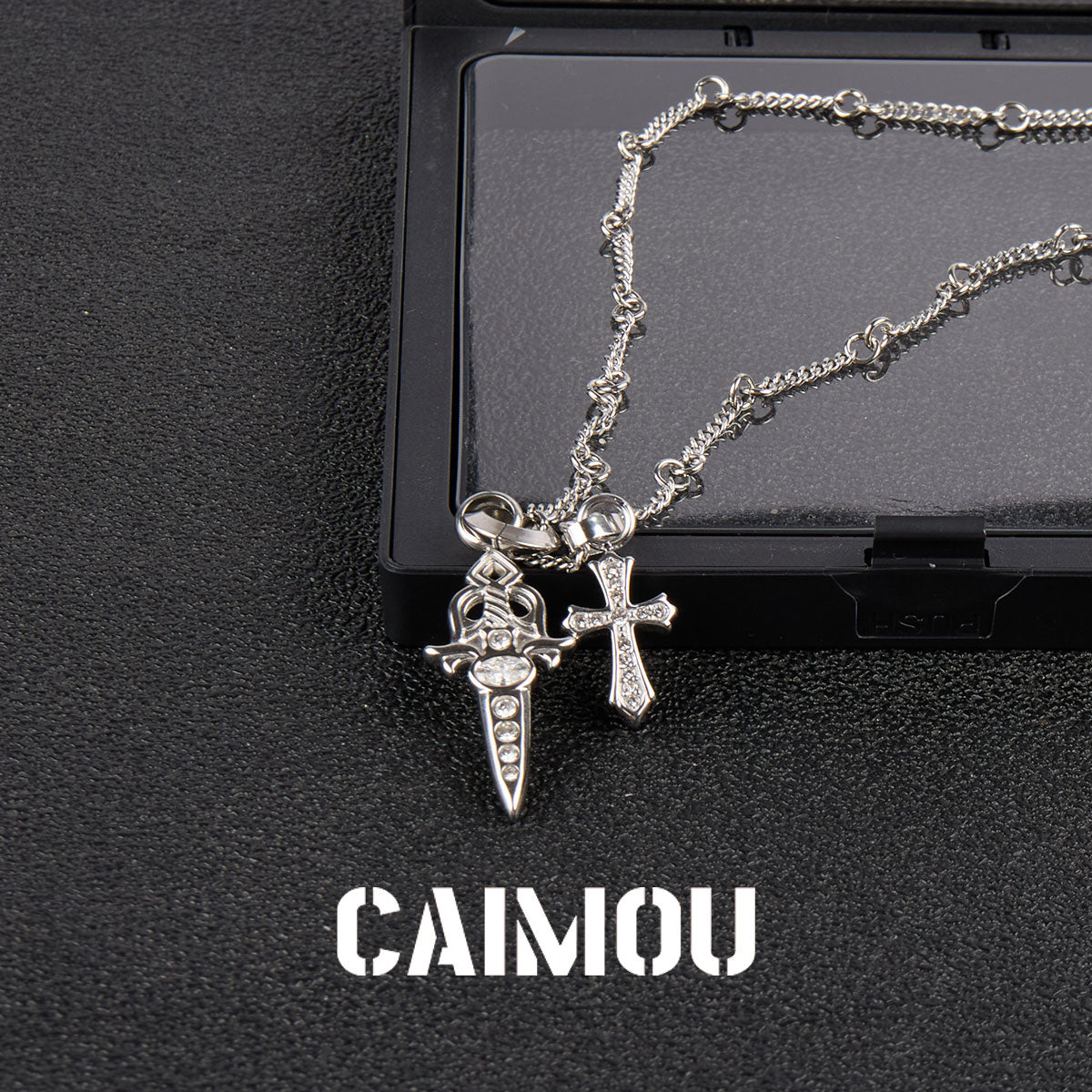 Sword & Cross Pendant Necklace