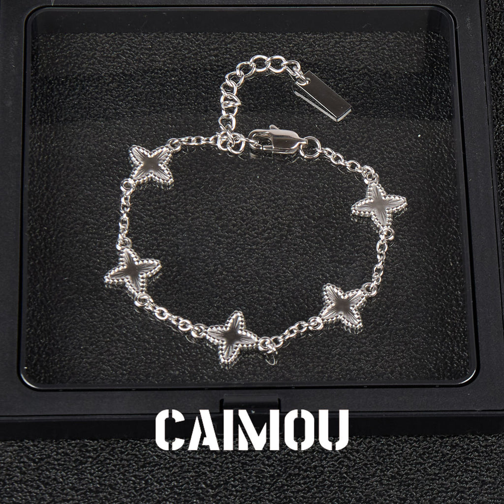 Four-Leaf Clover Thin Chain Bracelet