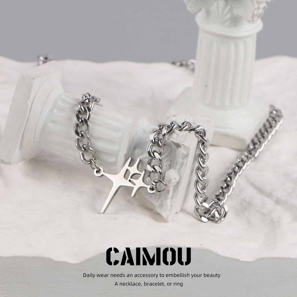 Multi-Star Curb Choker Necklace