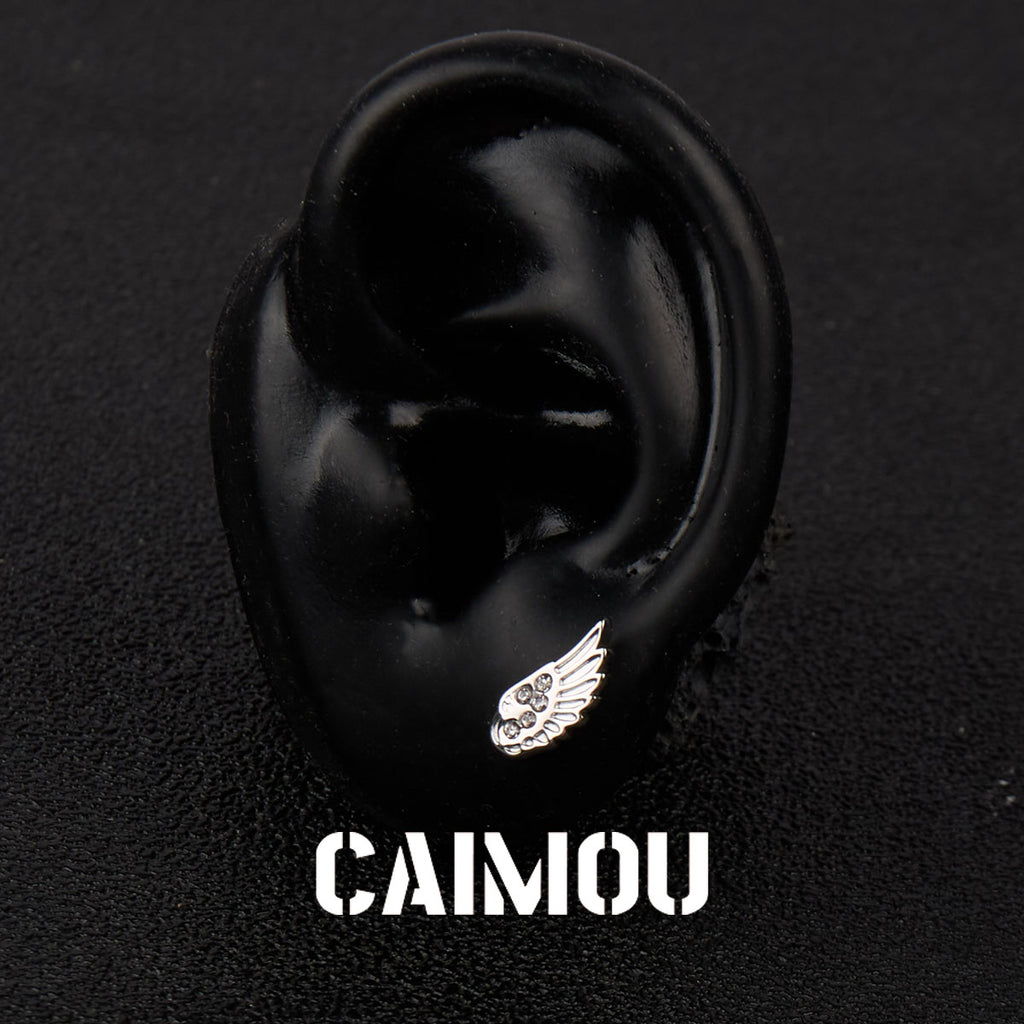 Wing Cubic Zirconia Stud Earrings