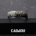 Gradient Crystal Wide Band Ring