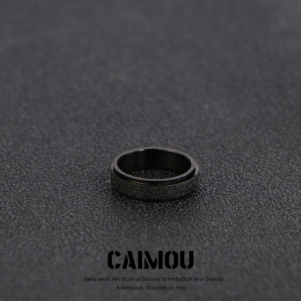 Round Band Frosted Ring