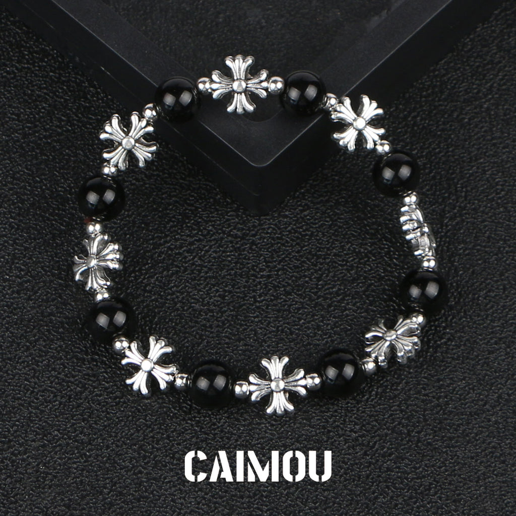 ✝️📿Cross-shaped beaded bracelet