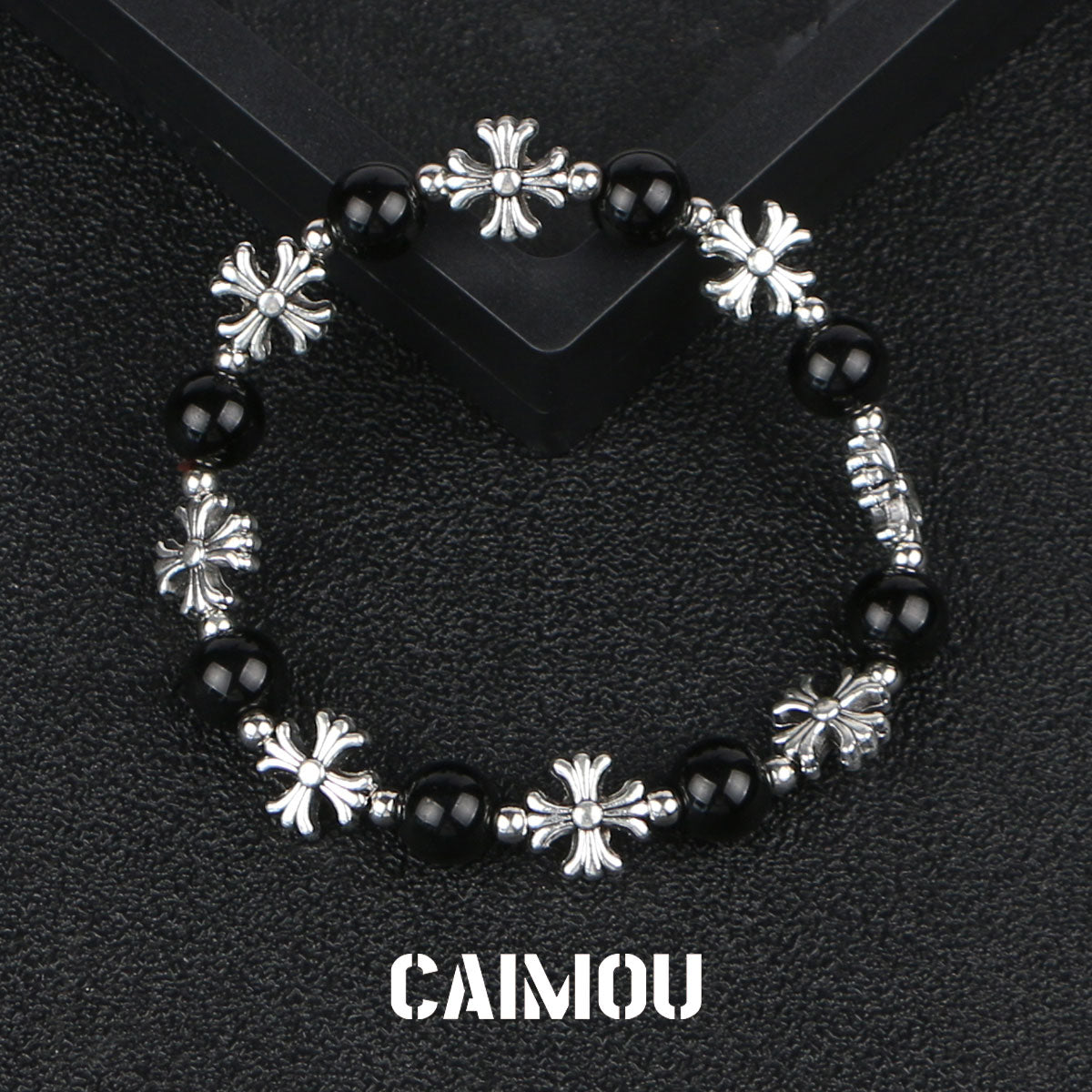 ✝️📿Cross-shaped beaded bracelet
