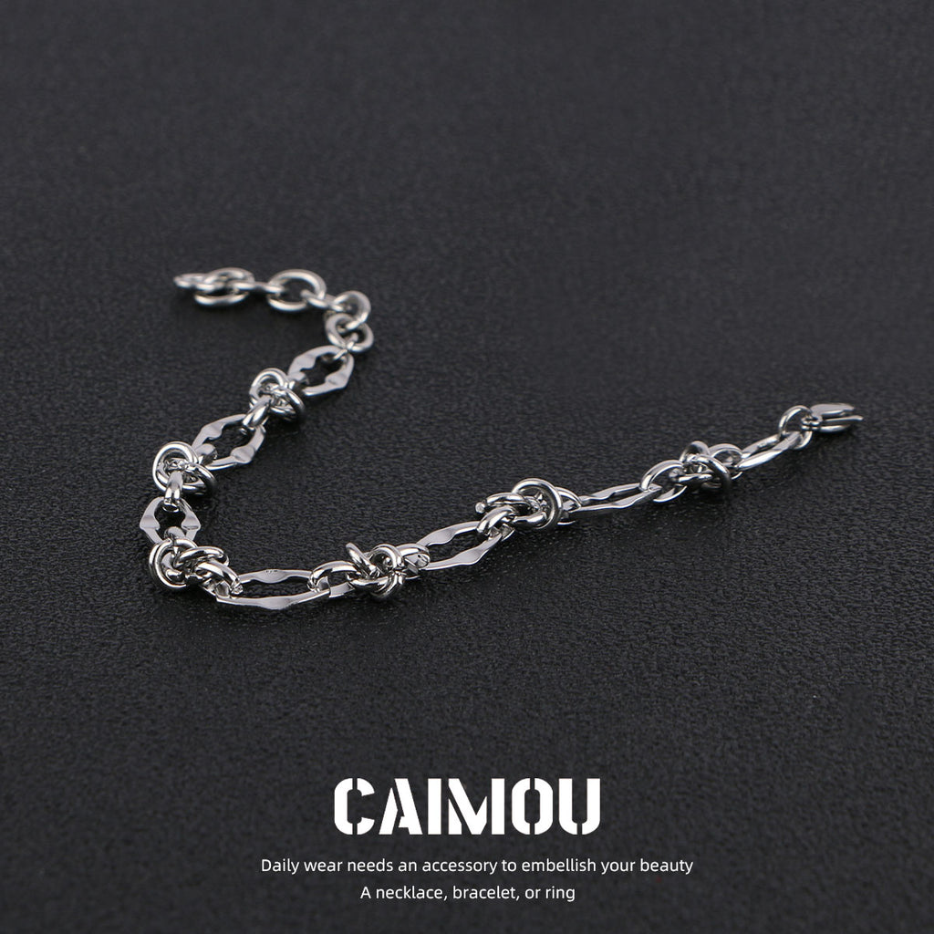 Lip Link Cuban Bracelet (Silver)