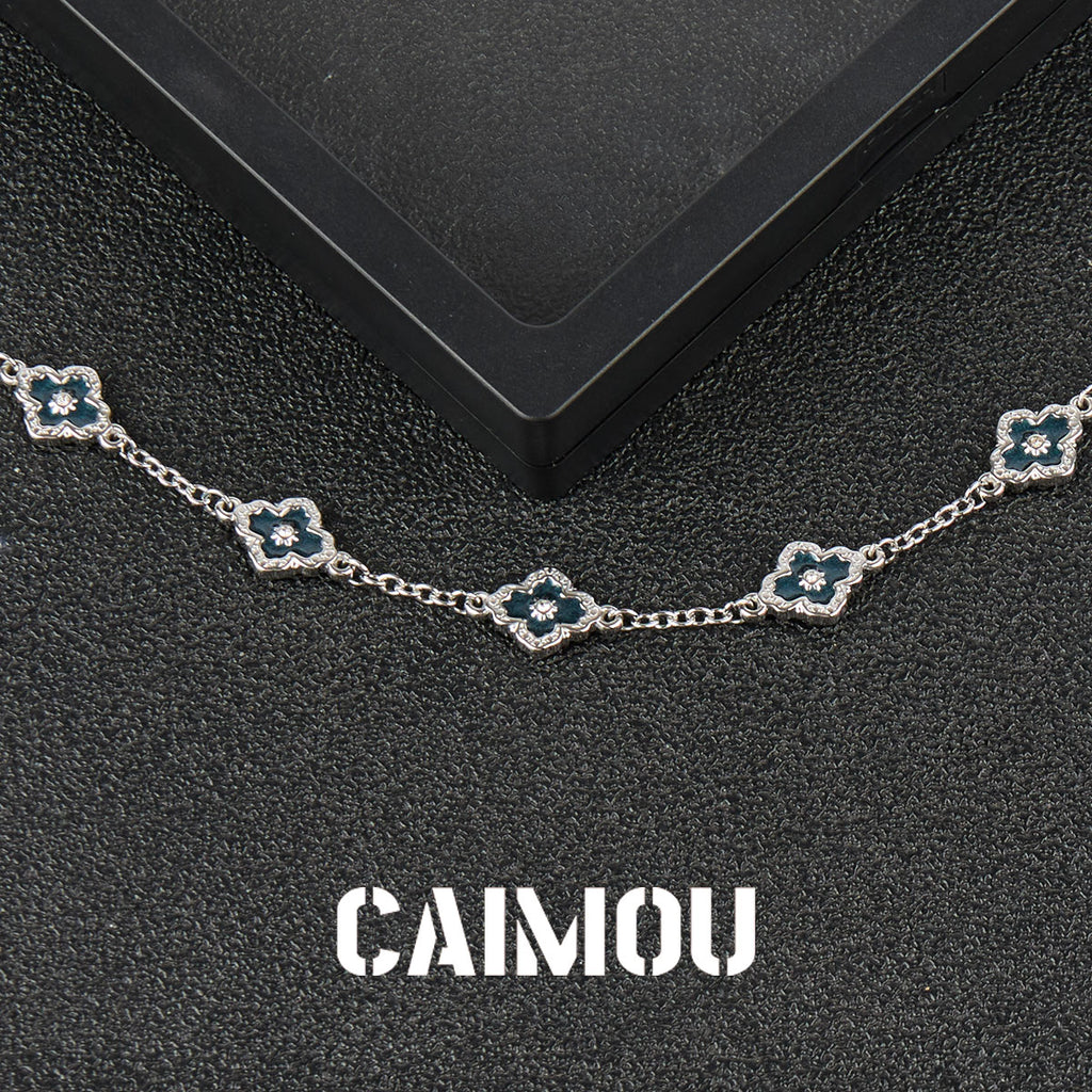 Stainless Steel Cross Flower Bracelet