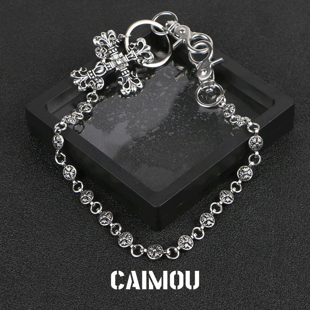 ⛓️✝️Openwork cross-shaped trouser chain
