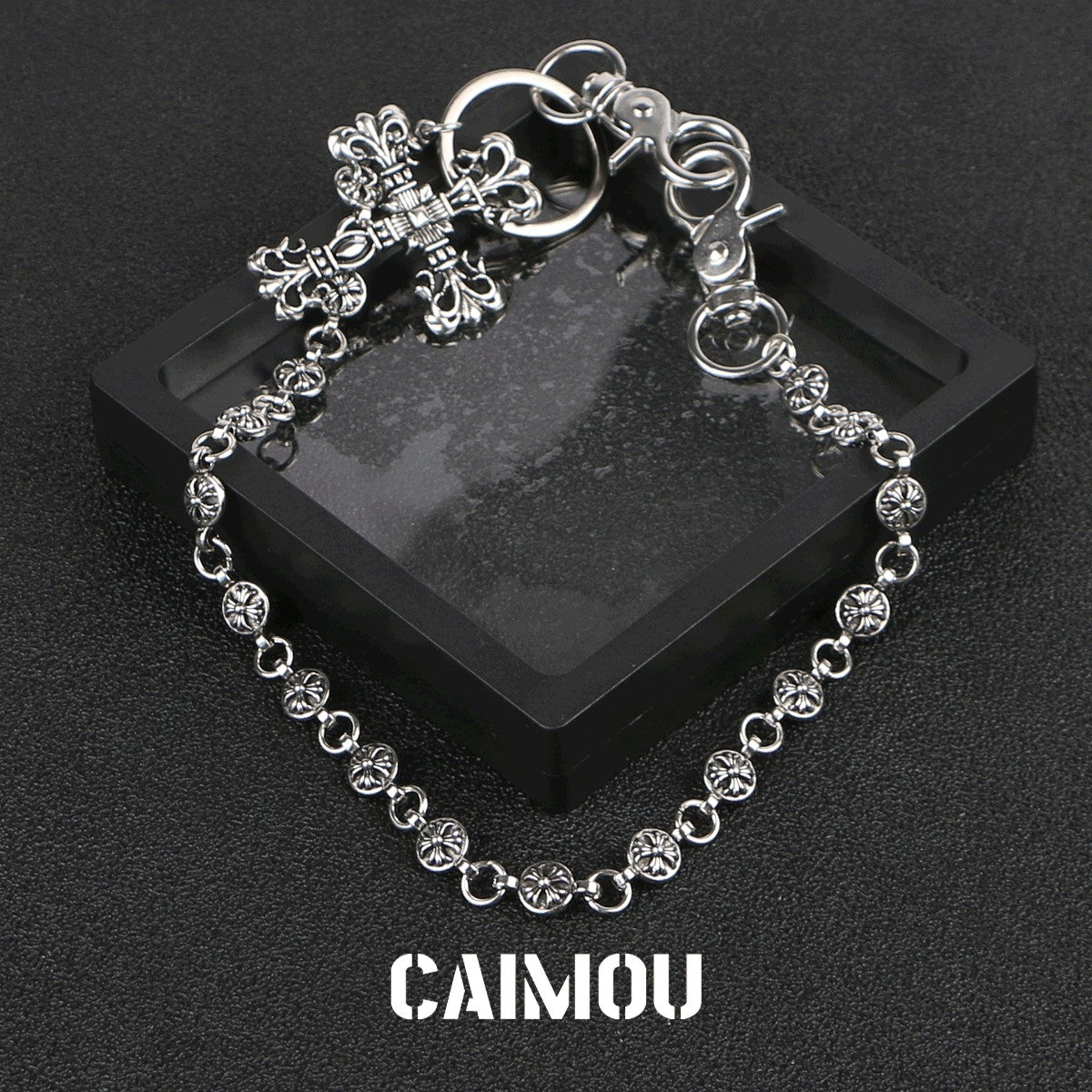 ⛓️✝️Openwork cross-shaped trouser chain