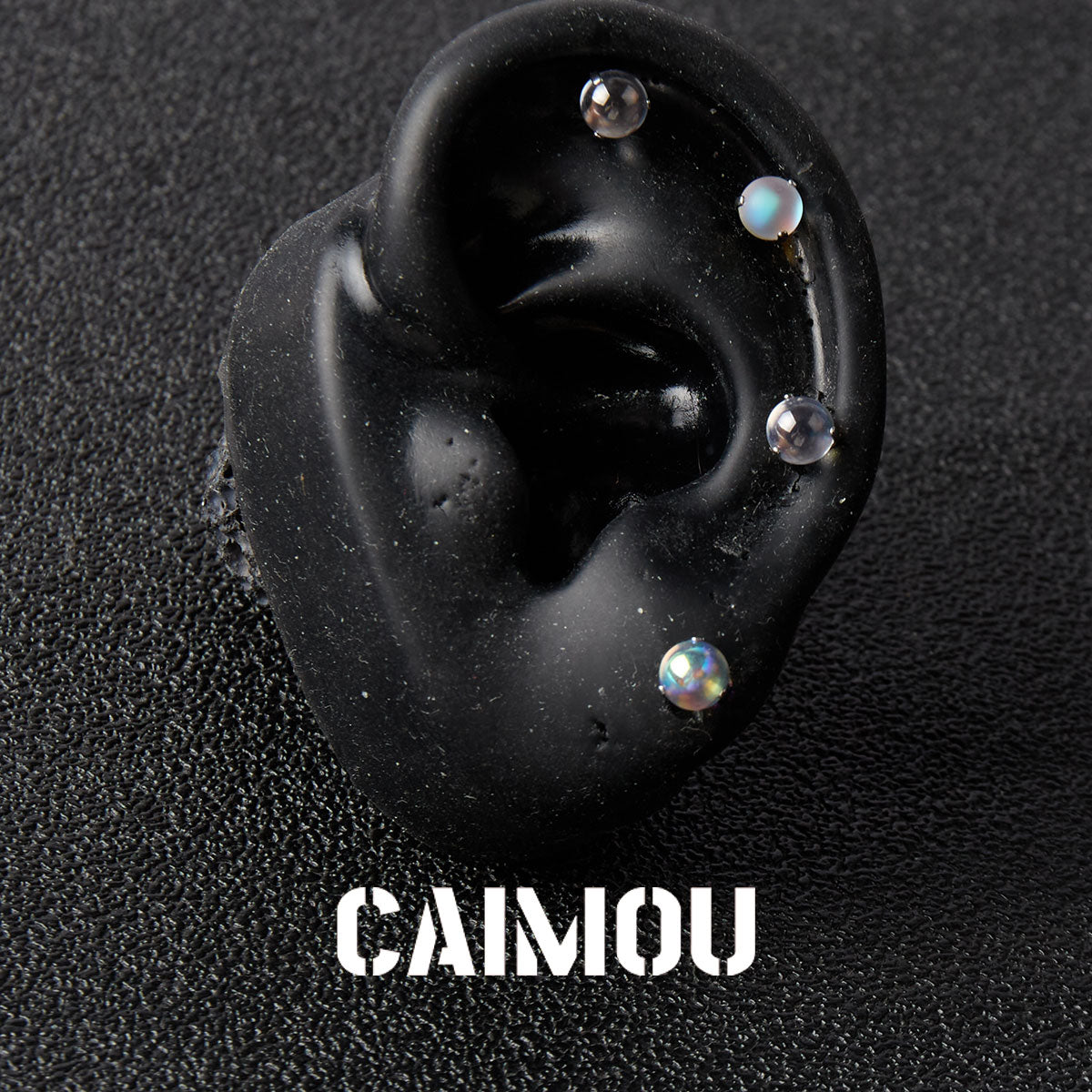 Round Bead Stud Earrings