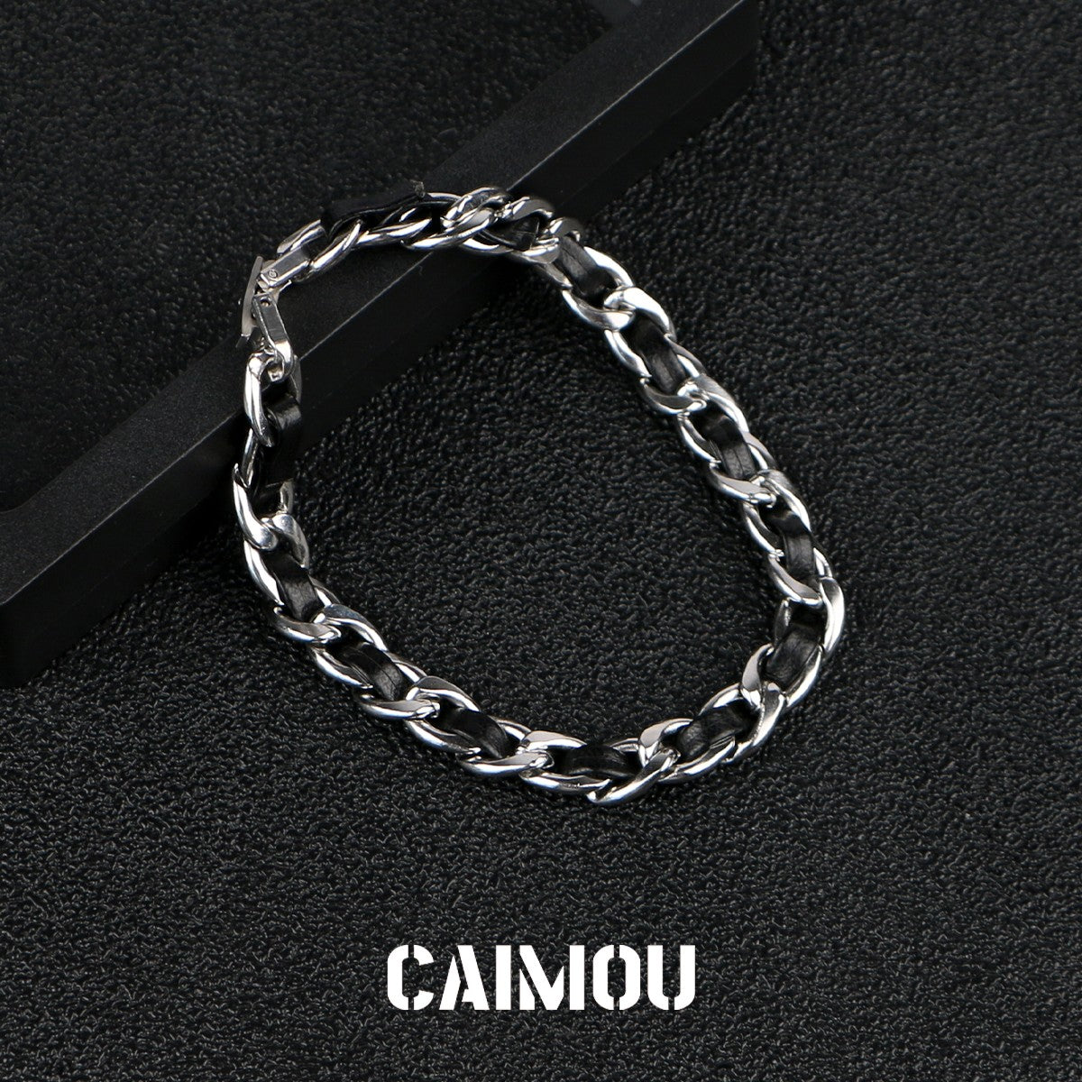 Leather Cord Bracelet with Hidden Clasp