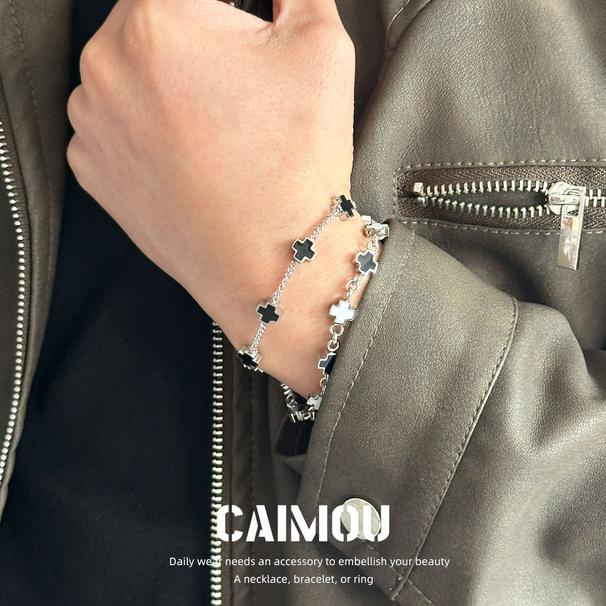 Sideways Cross Bracelet