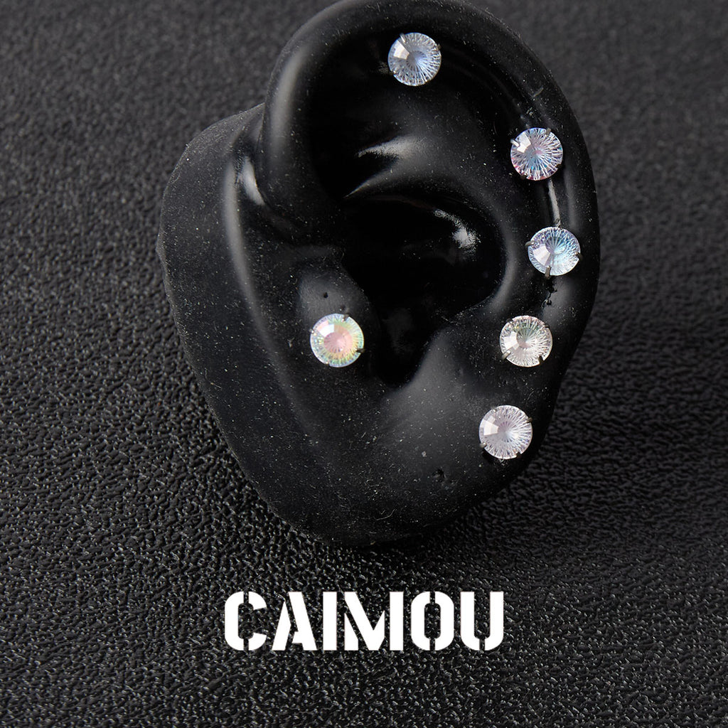 Ferris Wheel Cut Zircon Stud Earrings
