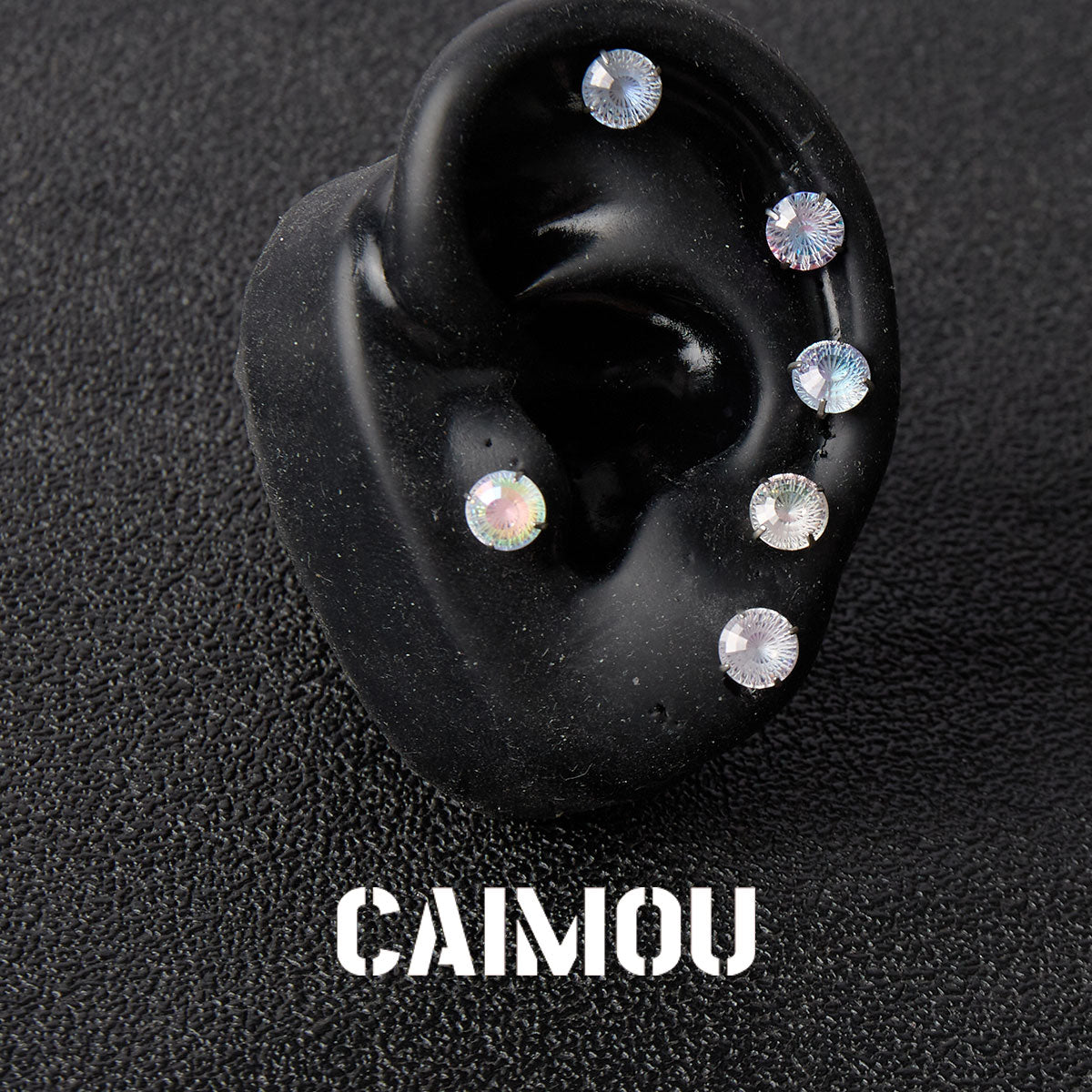 Ferris Wheel Cut Zircon Stud Earrings