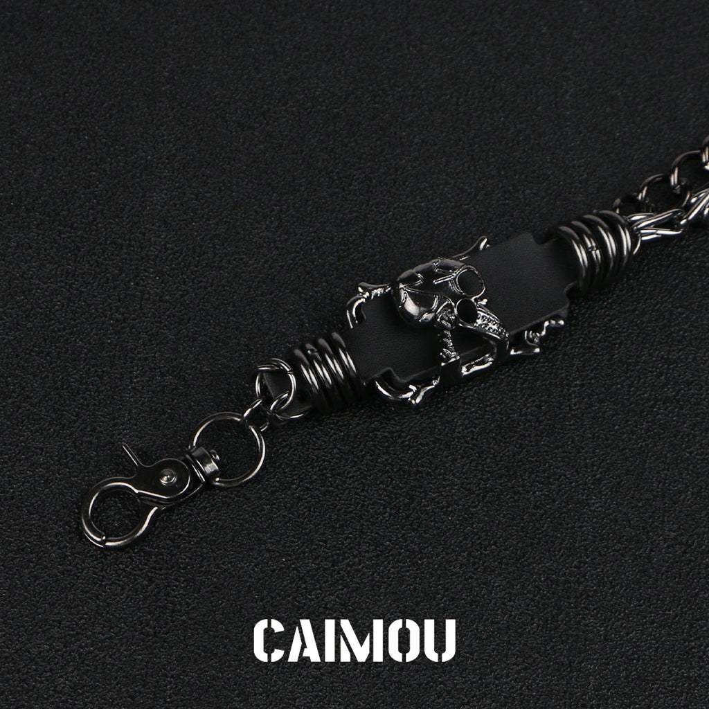 Skull Double Layer Pants Chain