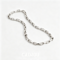 Rectangle Link Thick Chain Necklace