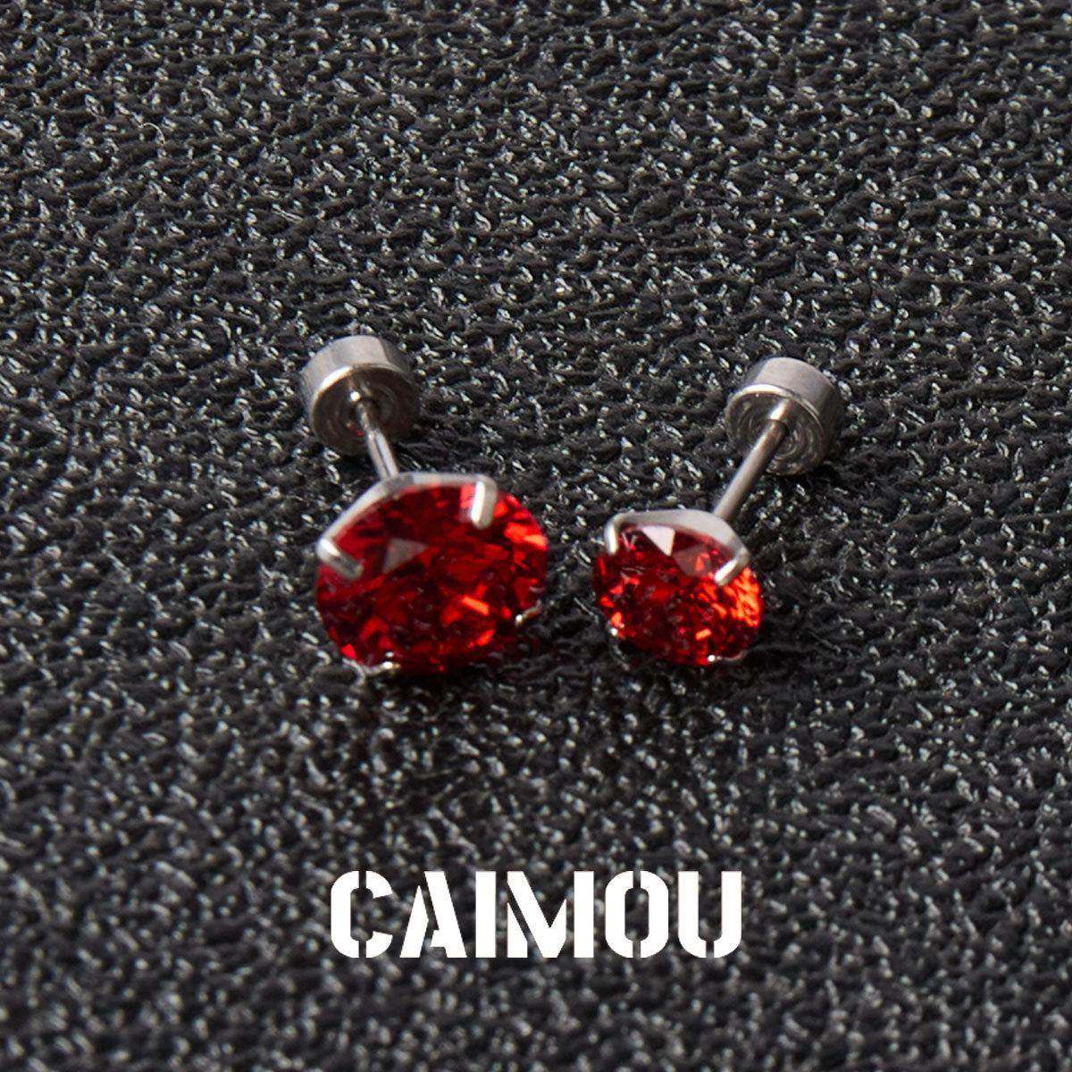 8 Hearts & 8 Arrows Round Zircon Stud Earrings