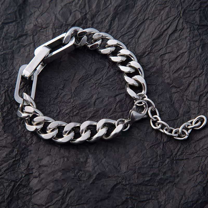 Color Block Cuban Link Bracelet