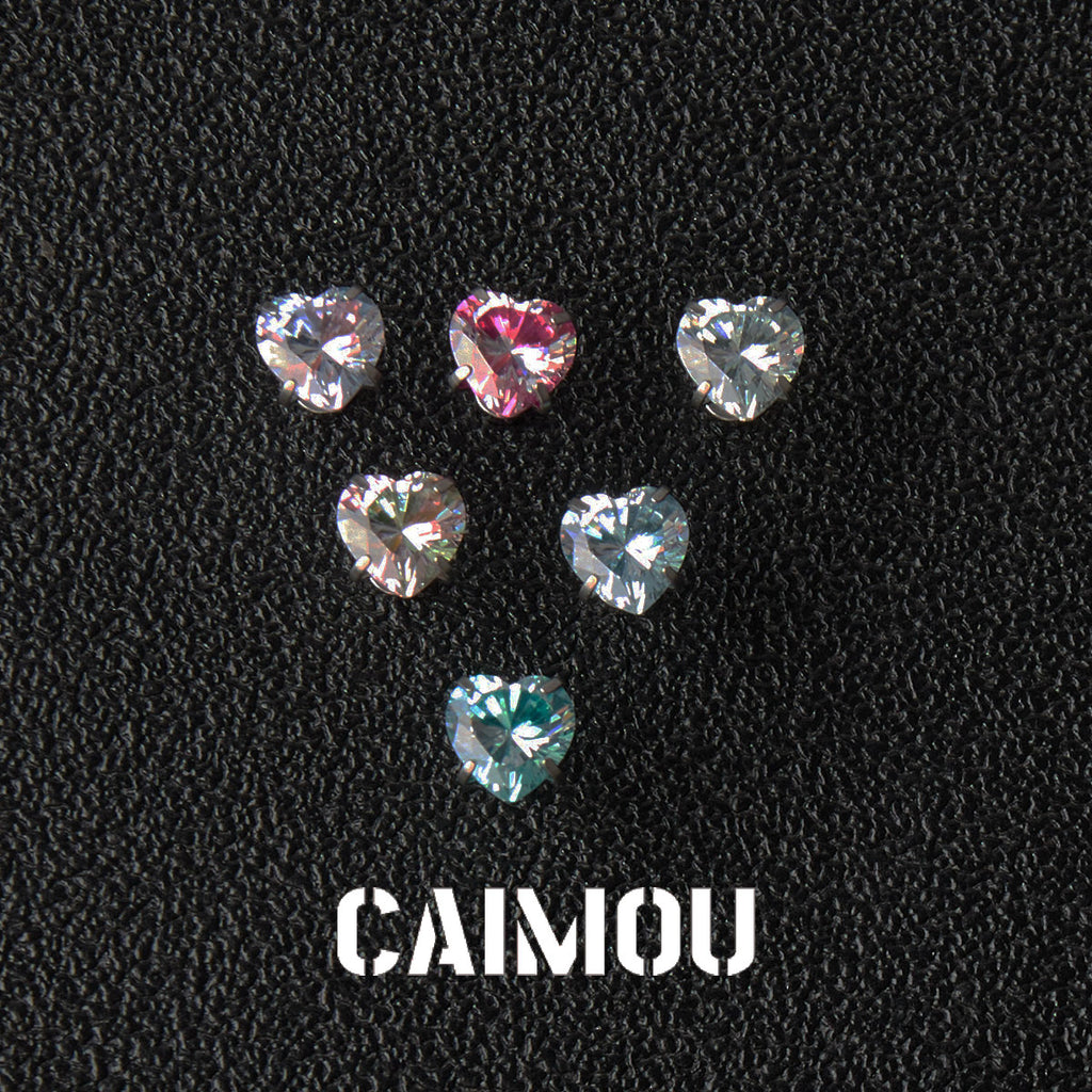 Heart Cubic Zirconia Stud Earrings