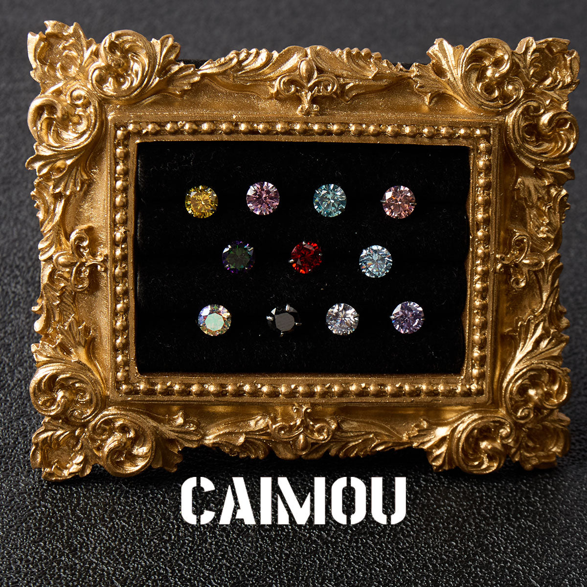 8 Hearts & 8 Arrows Round Zircon Stud Earrings