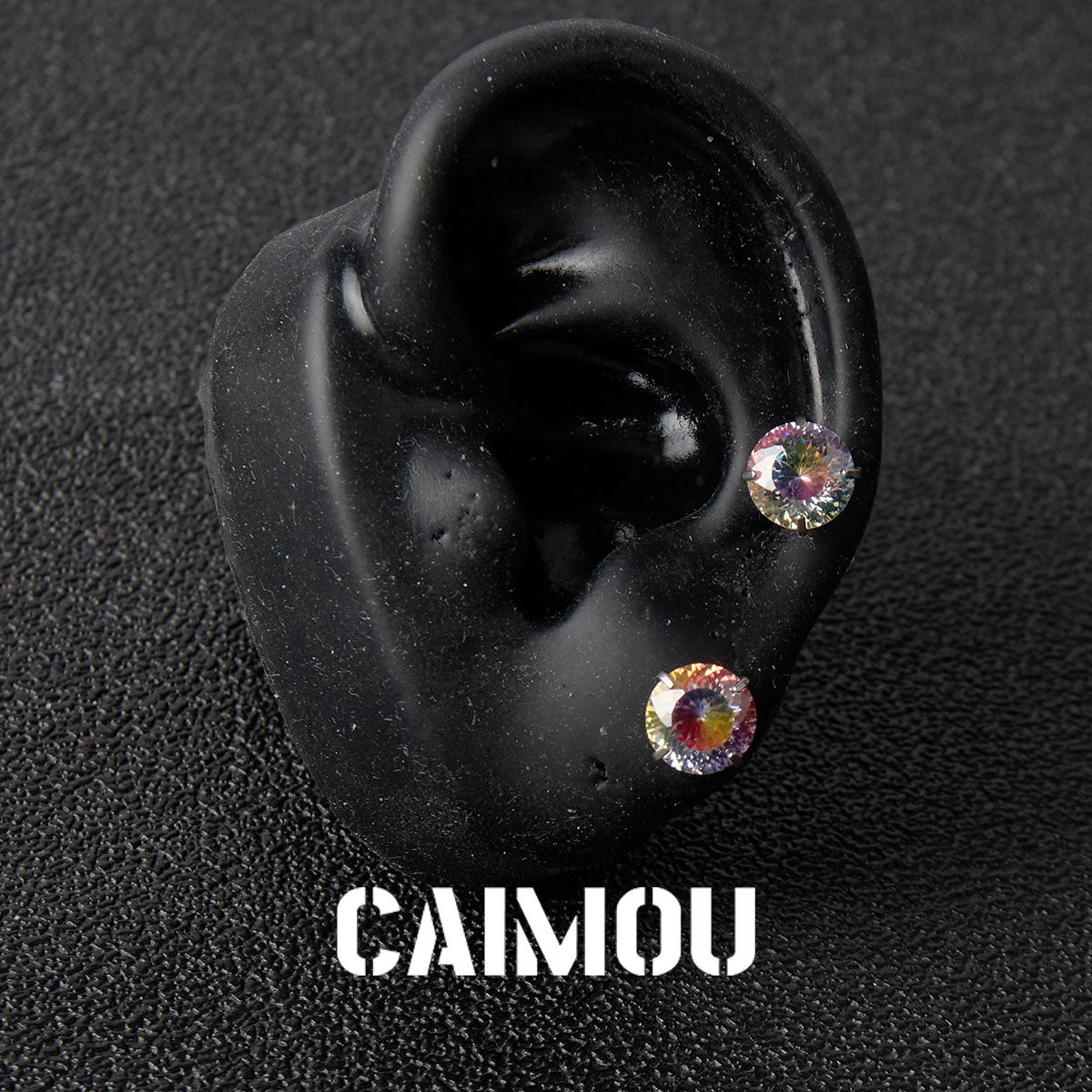Bird's Nest Cut Zircon Stud Earrings