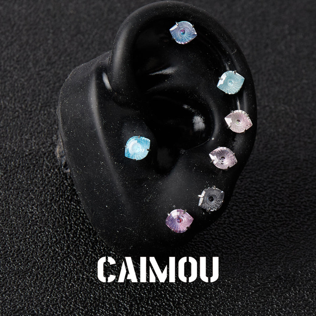 Evil Eye Zircon Stud Earrings