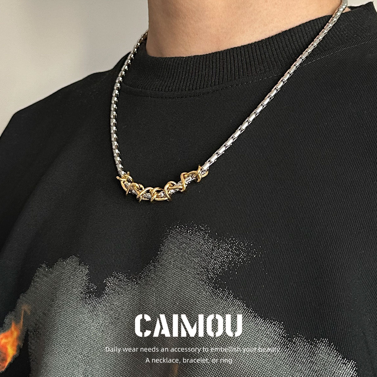golden thorn necklace