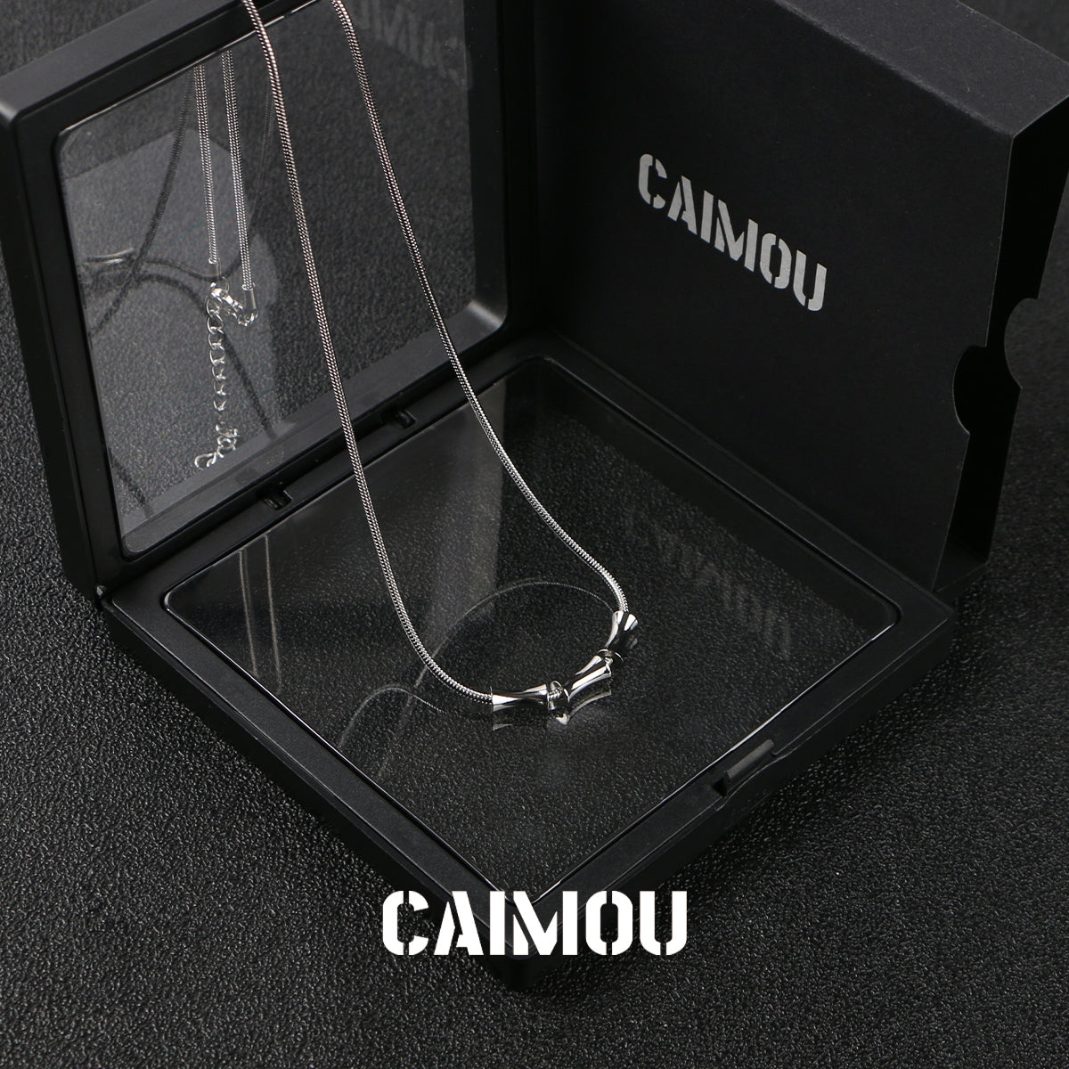 Bamboo Joint Pendant Snake Chain Choker