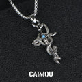 🐍✝️snake cross necklace