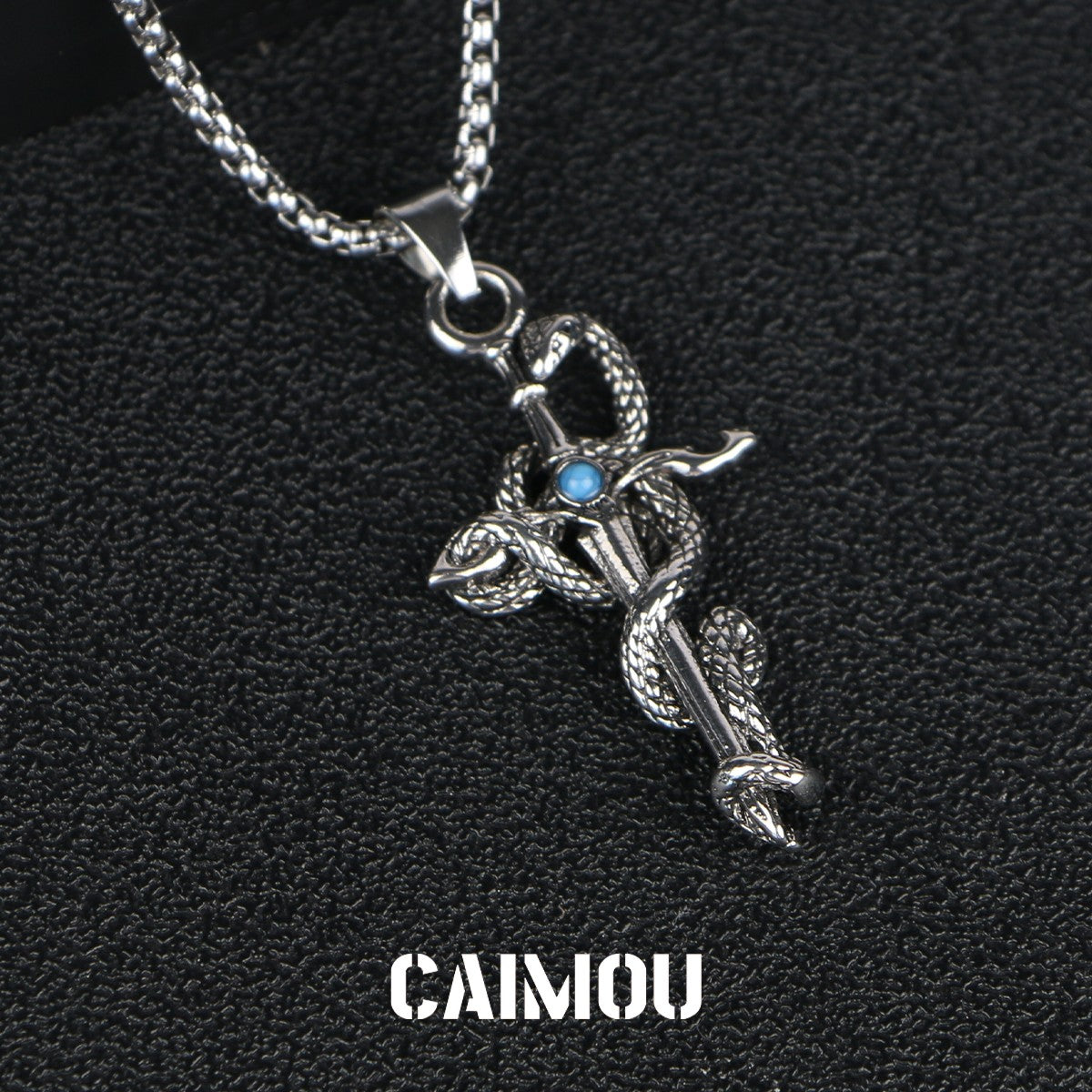 🐍✝️snake cross necklace