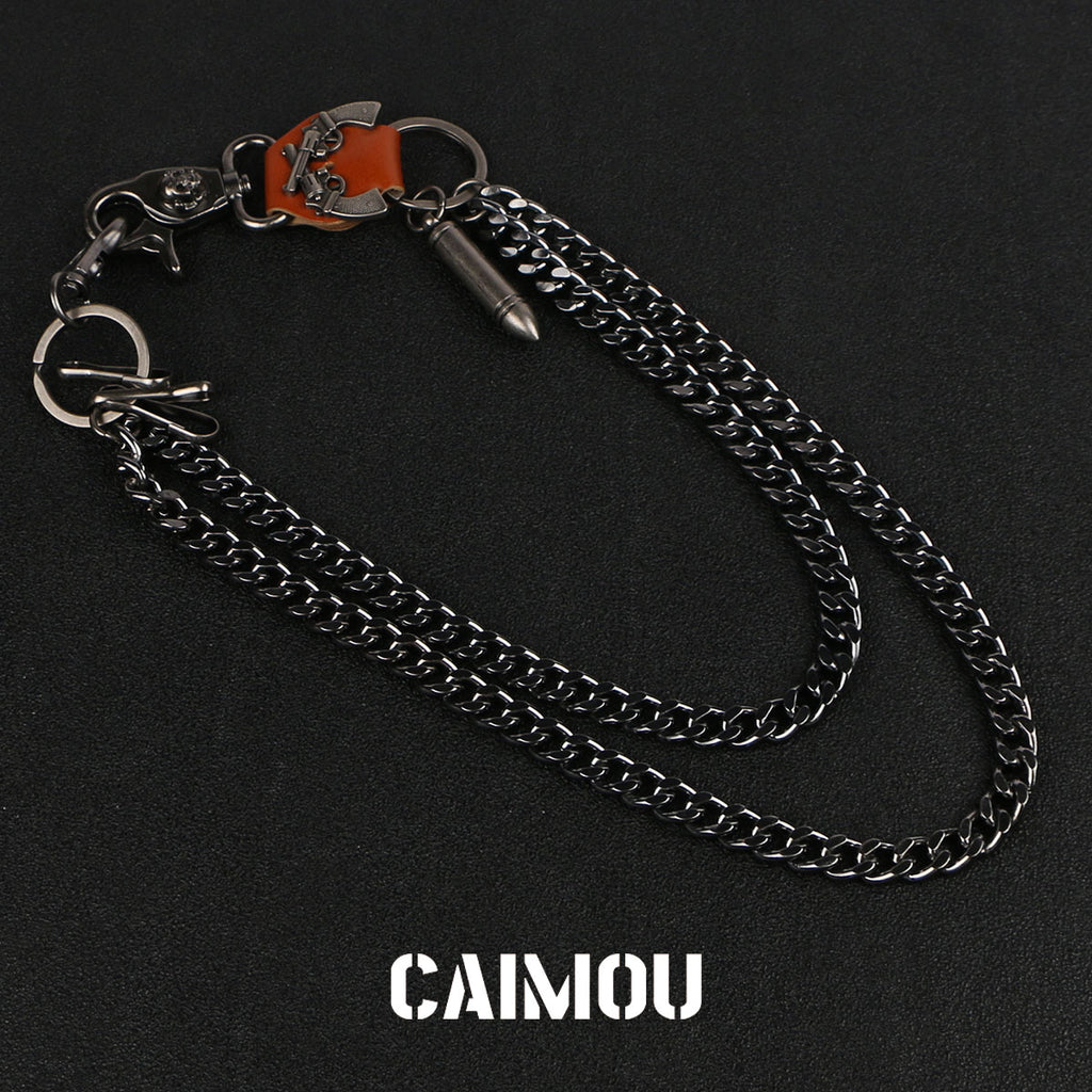 Dual Pistol Bullet Double Layer Pants Chain