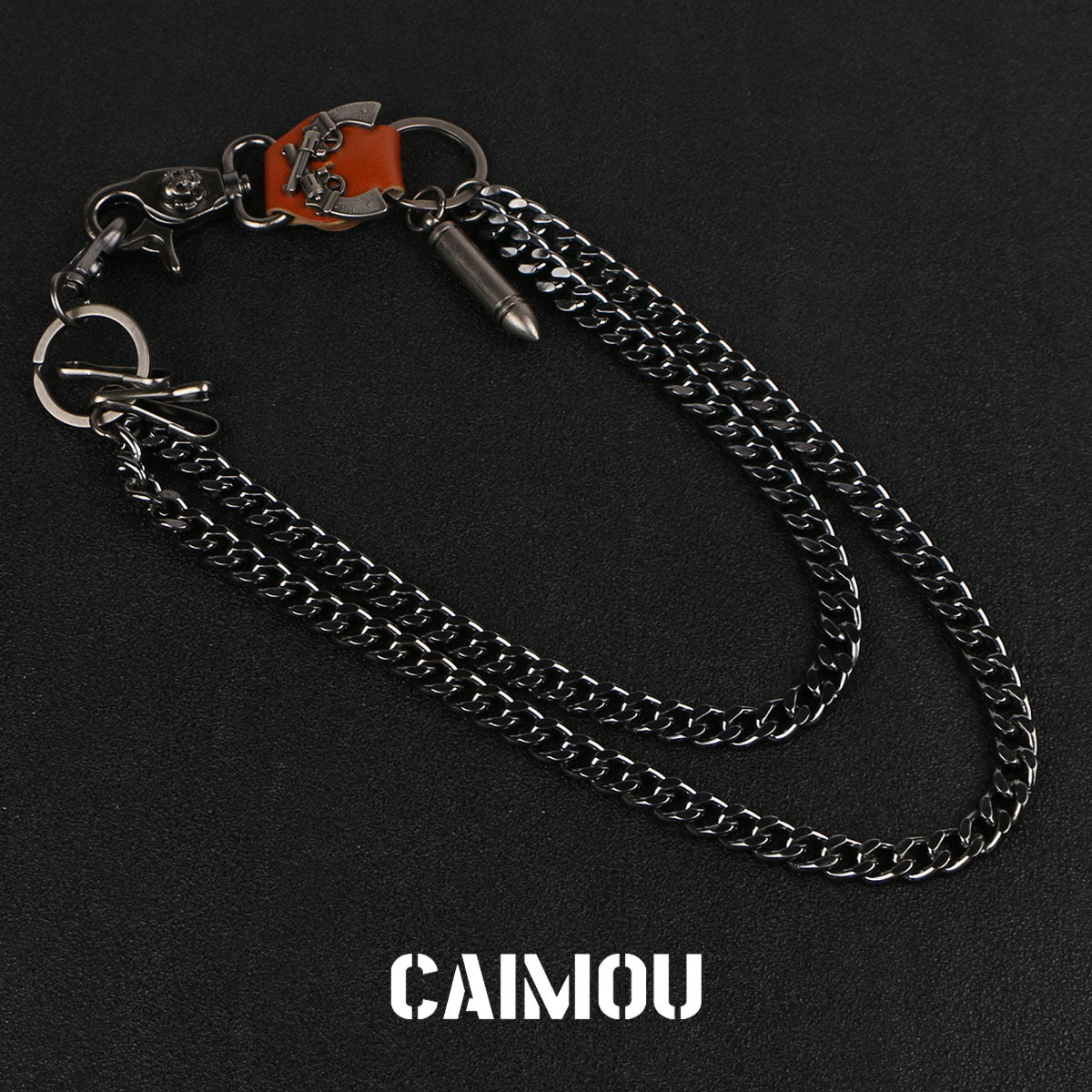 Dual Pistol Bullet Double Layer Pants Chain
