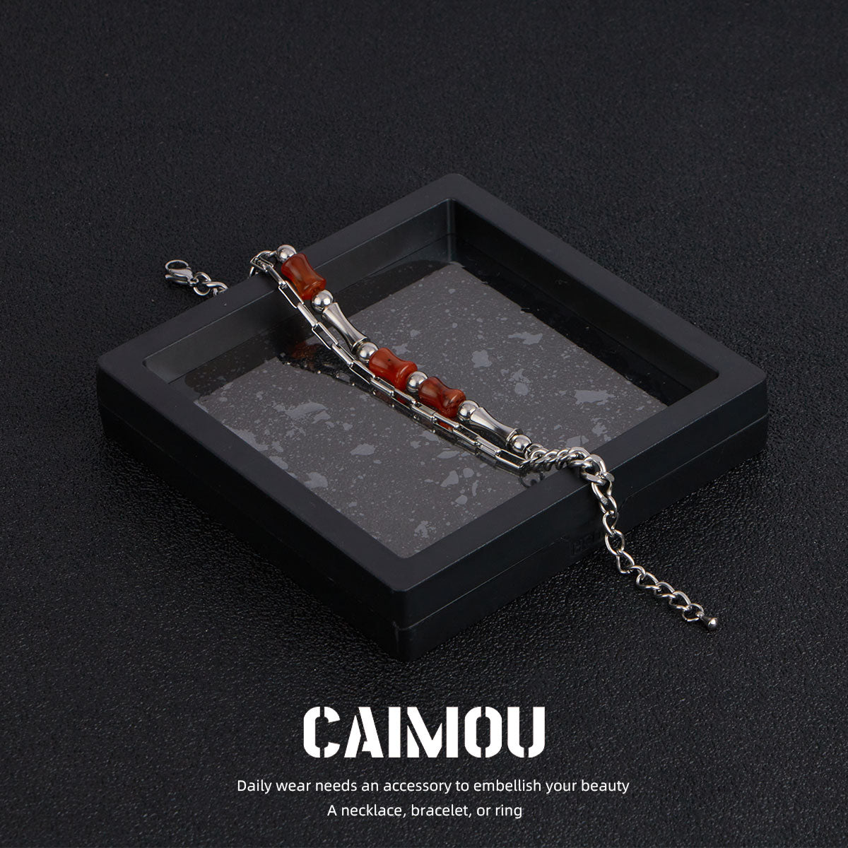 Brown Natural Stone Spliced Bracelet